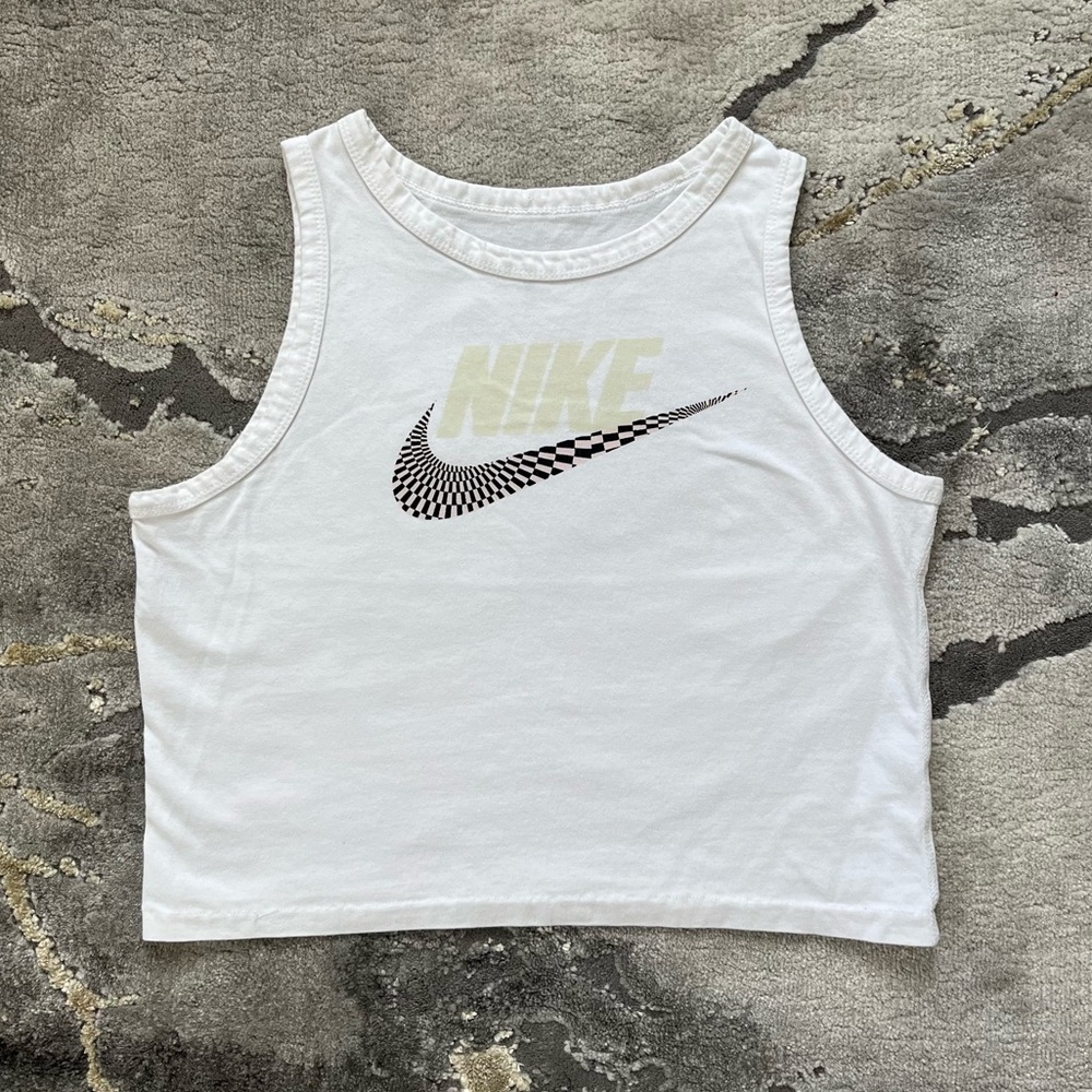 Rare vintage Nike y2k festival futura white muscle tee tank top 🤍